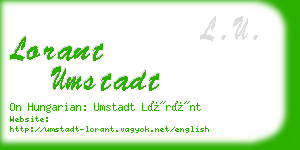 lorant umstadt business card
